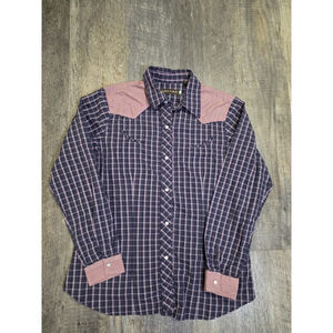 Roper Pearl Snap Shirt Plaid Women's Size Large